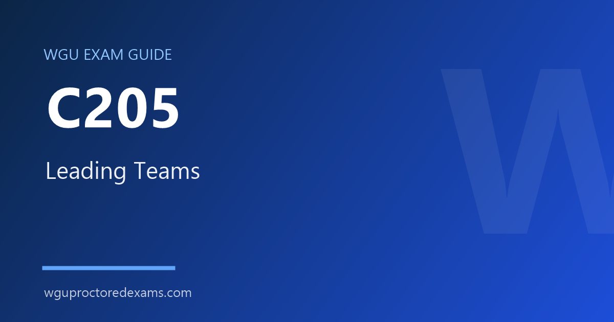 WGU C205 Leading Teams exam guide cover