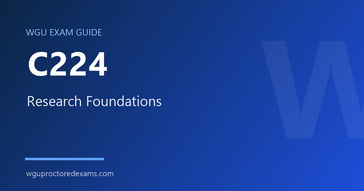 WGU C224 Research Foundations exam guide cover