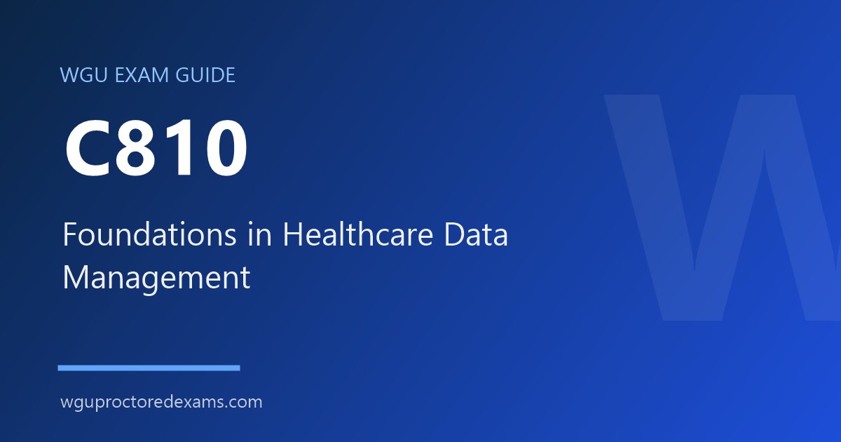 WGU C810 Foundations in Healthcare Data Management exam guide cover