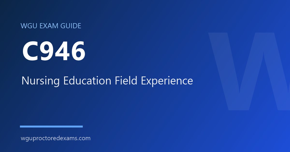 WGU C946 Nursing Education Field Experience exam guide cover