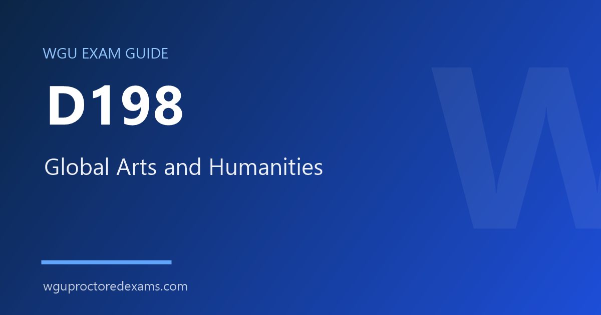 WGU D198 Global Arts and Humanities exam guide cover