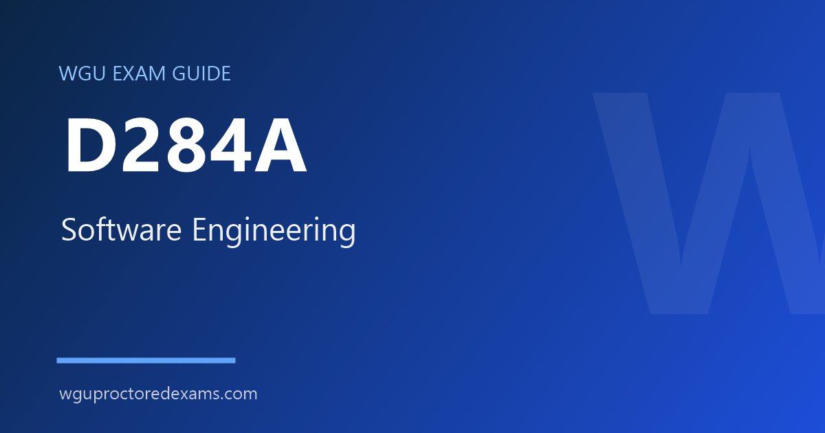 WGU D284A Software Engineering exam guide cover
