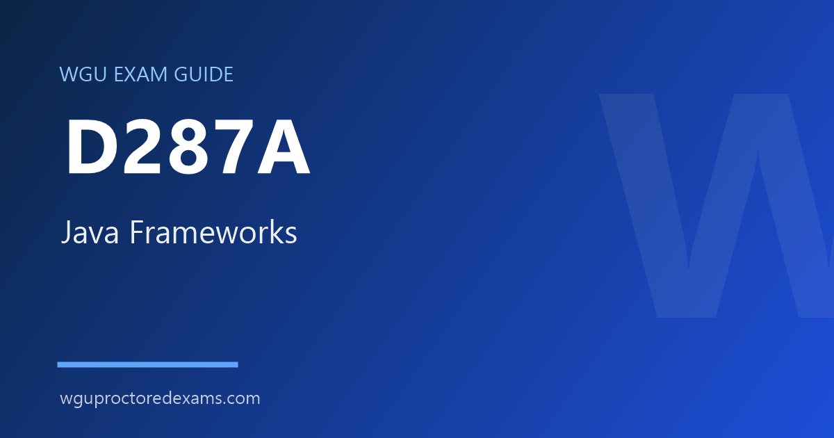 WGU D287A Java Frameworks exam guide cover