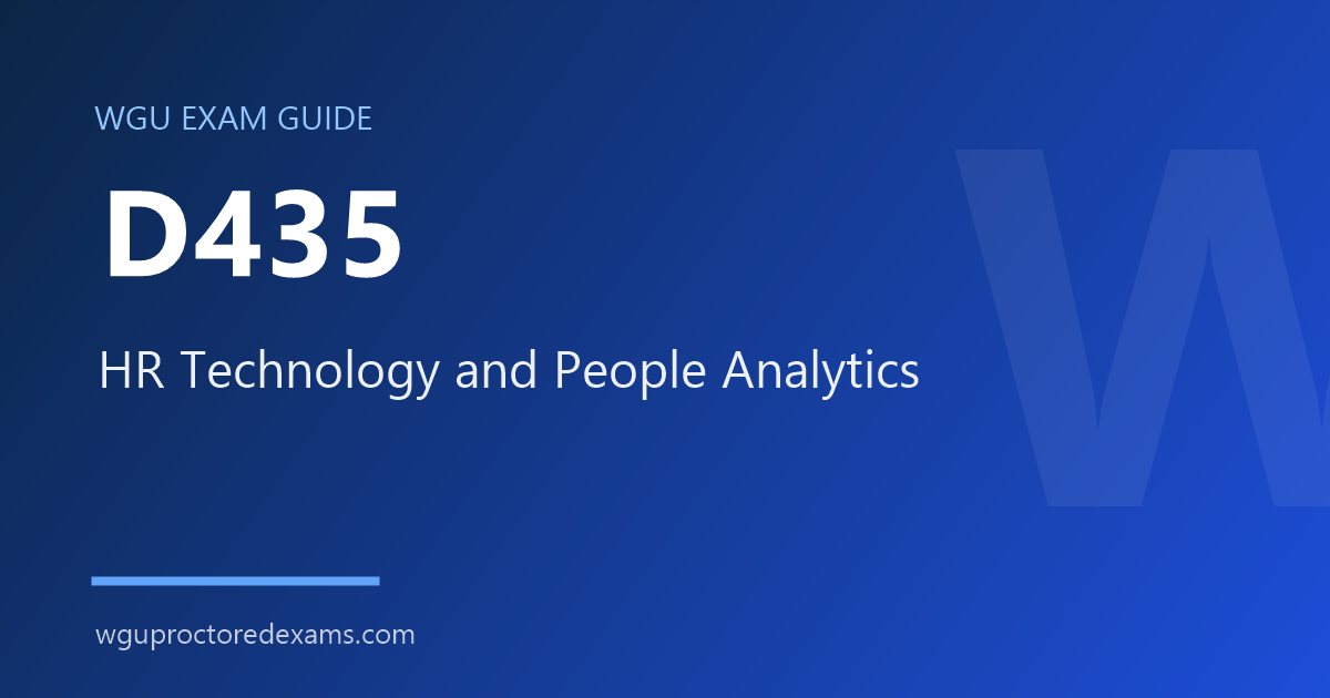 WGU D435 HR Technology and People Analytics exam guide cover