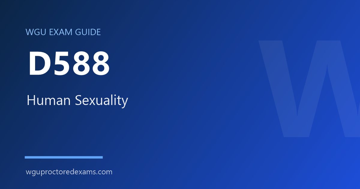 WGU D588 Human Sexuality exam guide cover