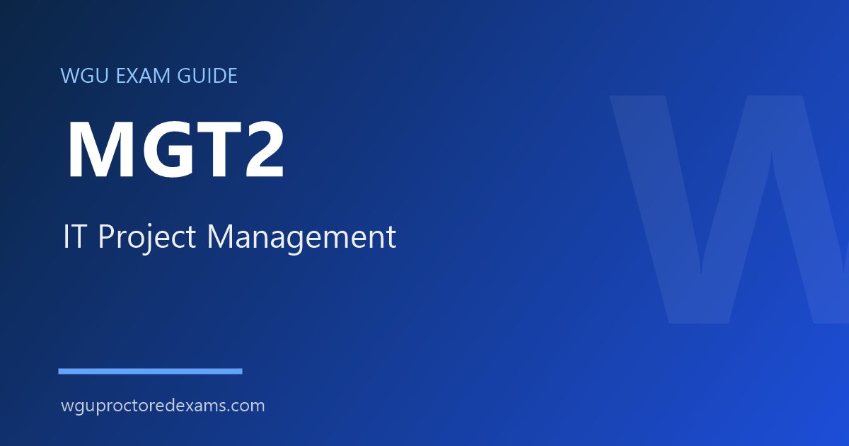 WGU MGT2 IT Project Management exam guide cover